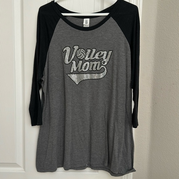 Volleyball mom - women’s tee : 3/4 sleeve - Picture 1 of 4